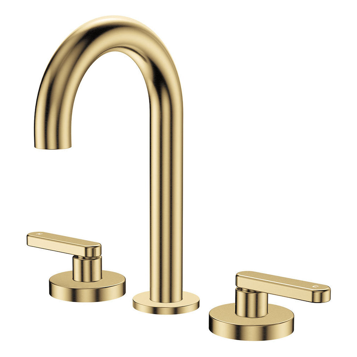 Fienza Kaya Round Hob Set, Lever Taps, Urban Brass