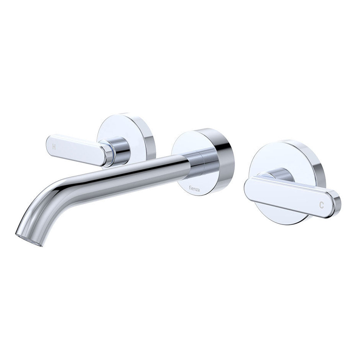Fienza Kaya Wall Set, Lever Taps, 180mm, Chrome