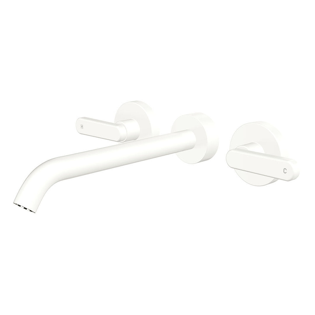 Fienza Kaya Wall Set, Lever Taps, 220mm, Matte White