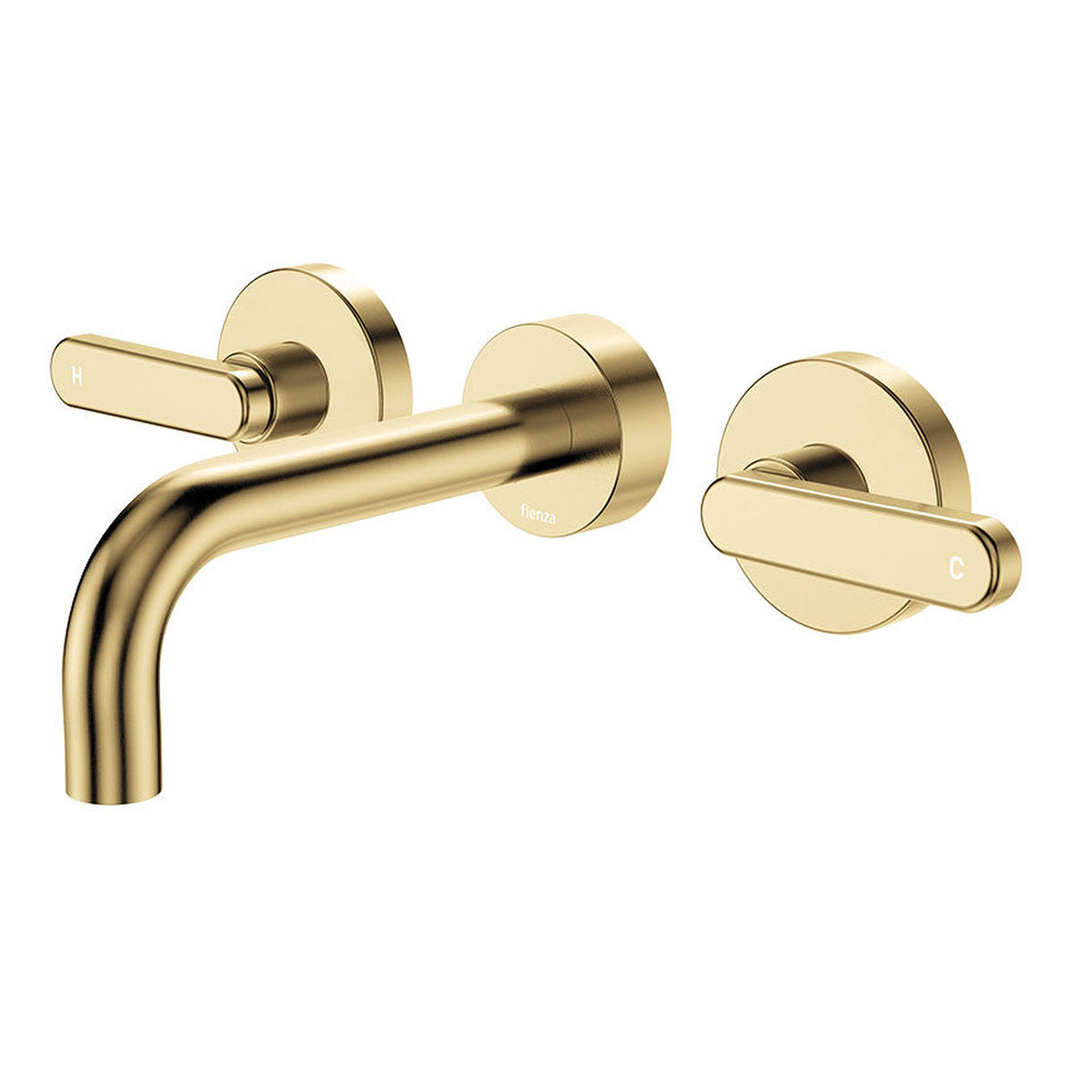 Fienza Kaya Wall Set, Lever Taps, 130mm, Urban Brass