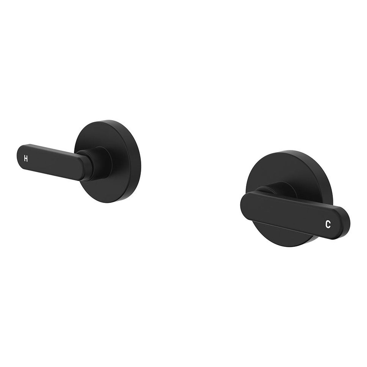 Fienza Kaya Wall Set Dress Kit, Lever Taps, Matte Black