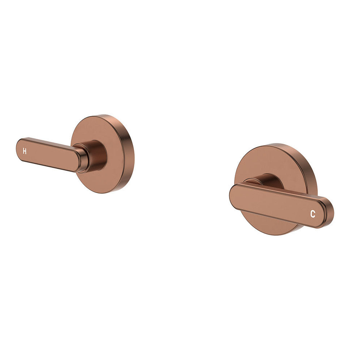 Fienza Kaya Lever Wall Taps, Brushed Copper