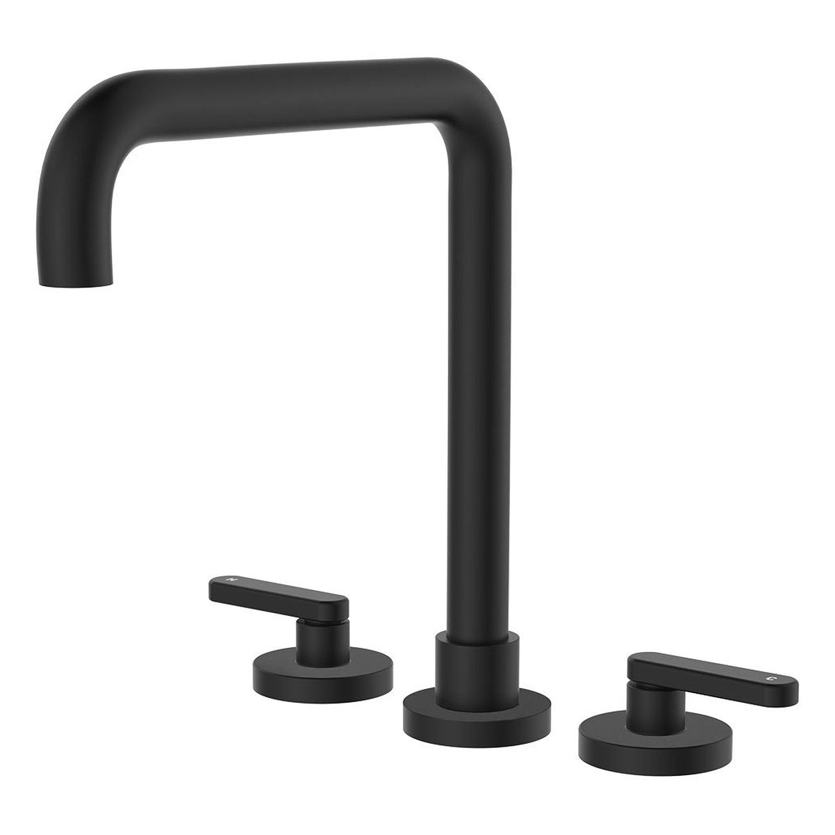 Fienza Kaya Squareline Hob Set, Lever Taps, Matte Black