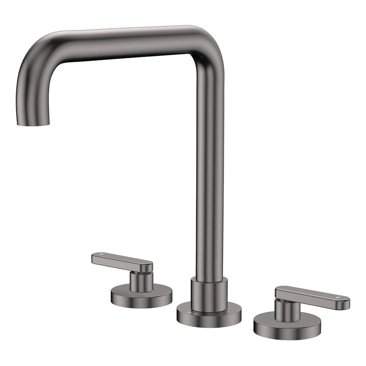 Fienza Kaya Squareline Hob Set, Lever Taps, Gun Metal