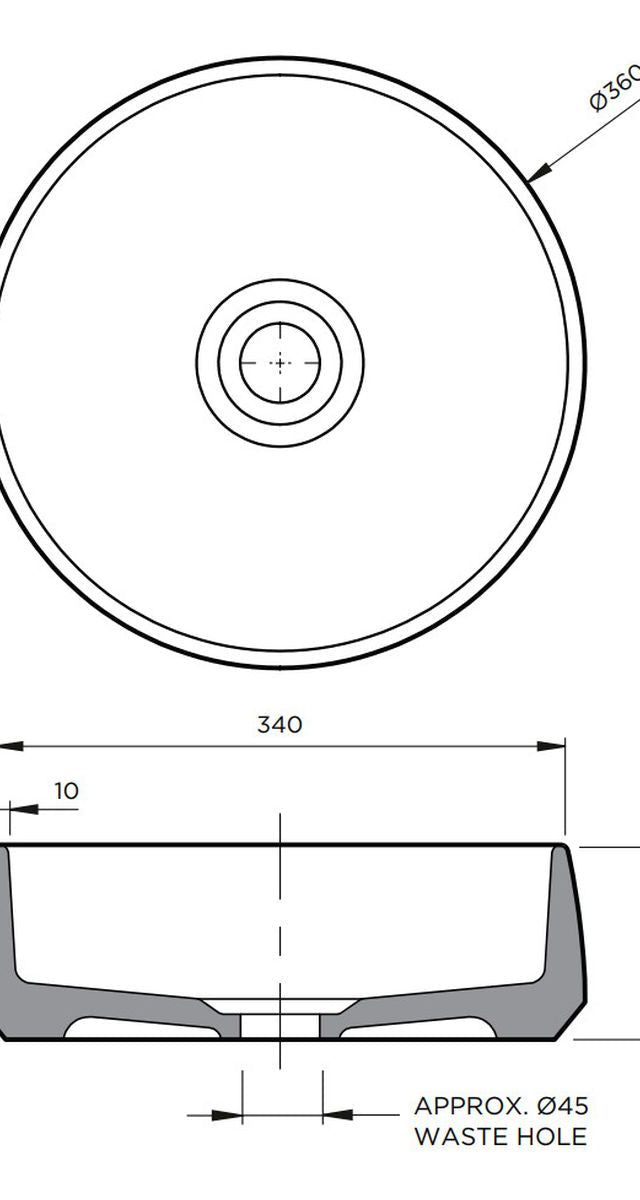 Kiln 360 Round Hand Basin - Rivergum