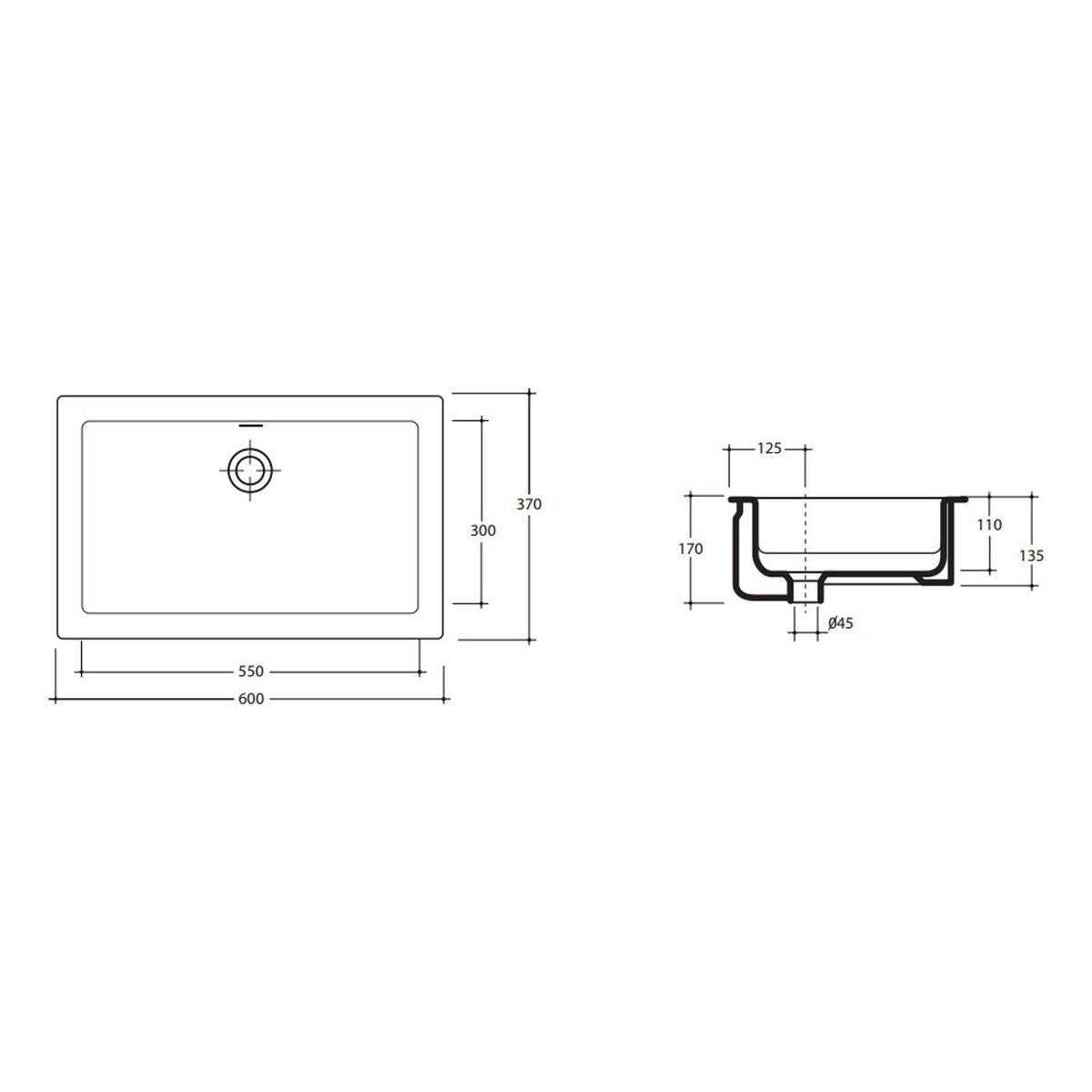 Studio Bagno Sopra Undercounter Basin - Matte White