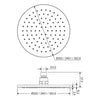 Fienza Starry Shower Head, 300mm, Urban Brass