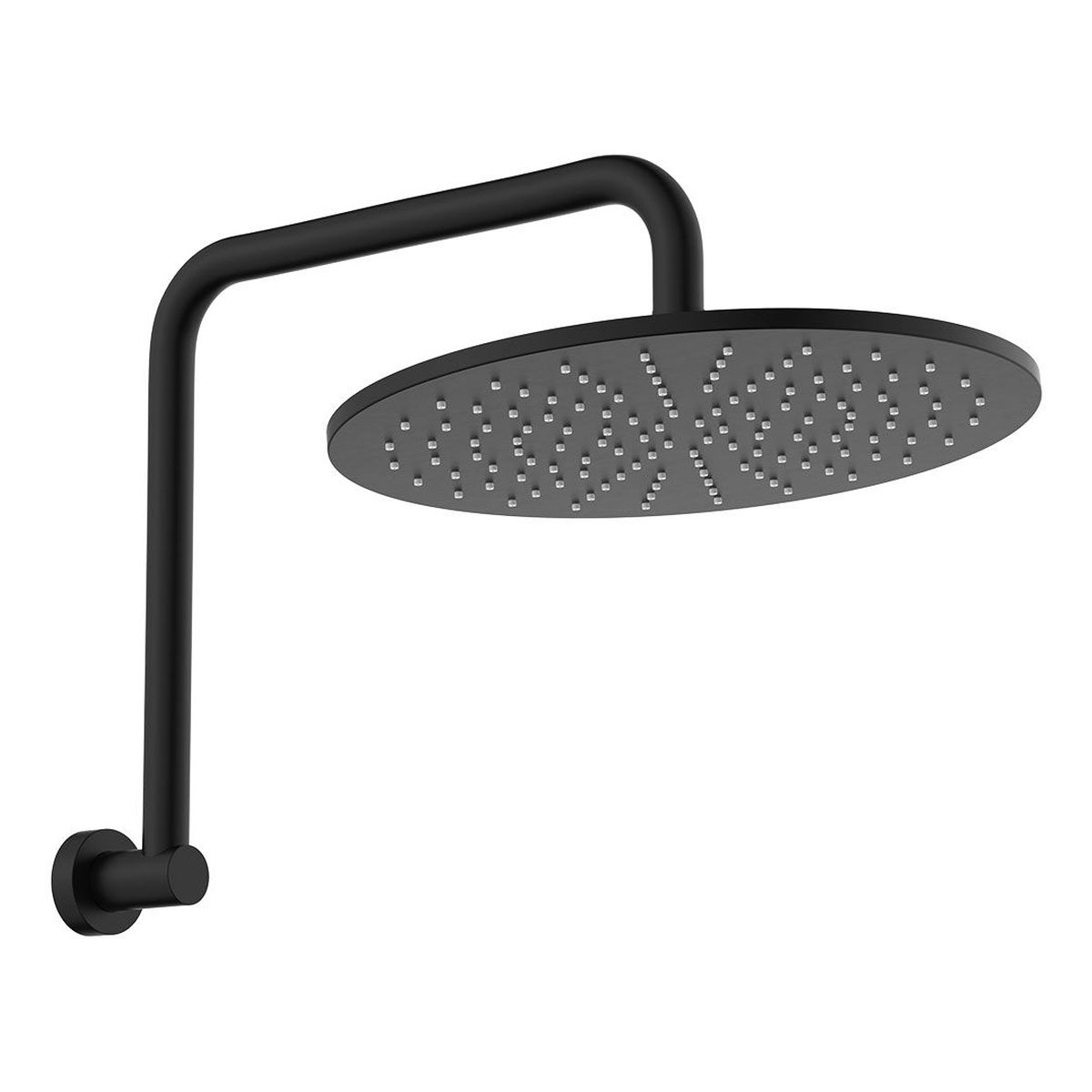 Empire Slim Gooseneck Shower Arm Set, Matte Black