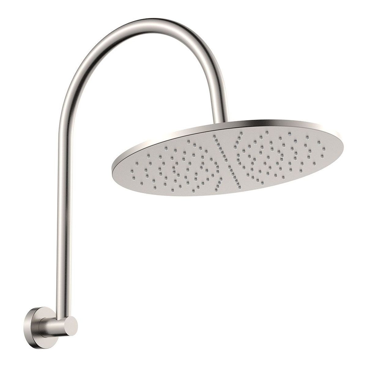 Empire Slim Curved Shower Arm Set, Brushed Nickel