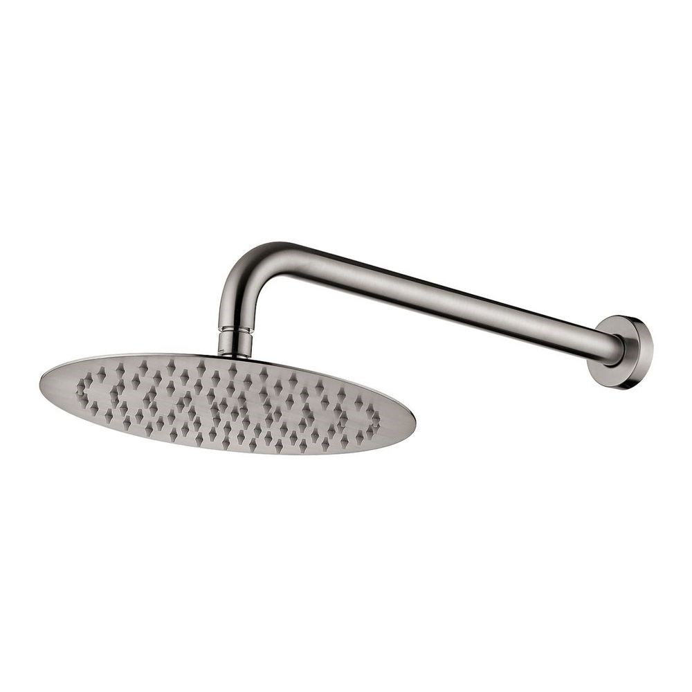 Kaya Wall Arm Shower Set, Brushed Nickel