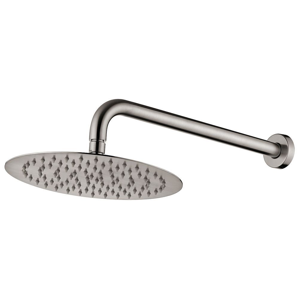 Kaya Wall Arm Shower Set, Brushed Nickel