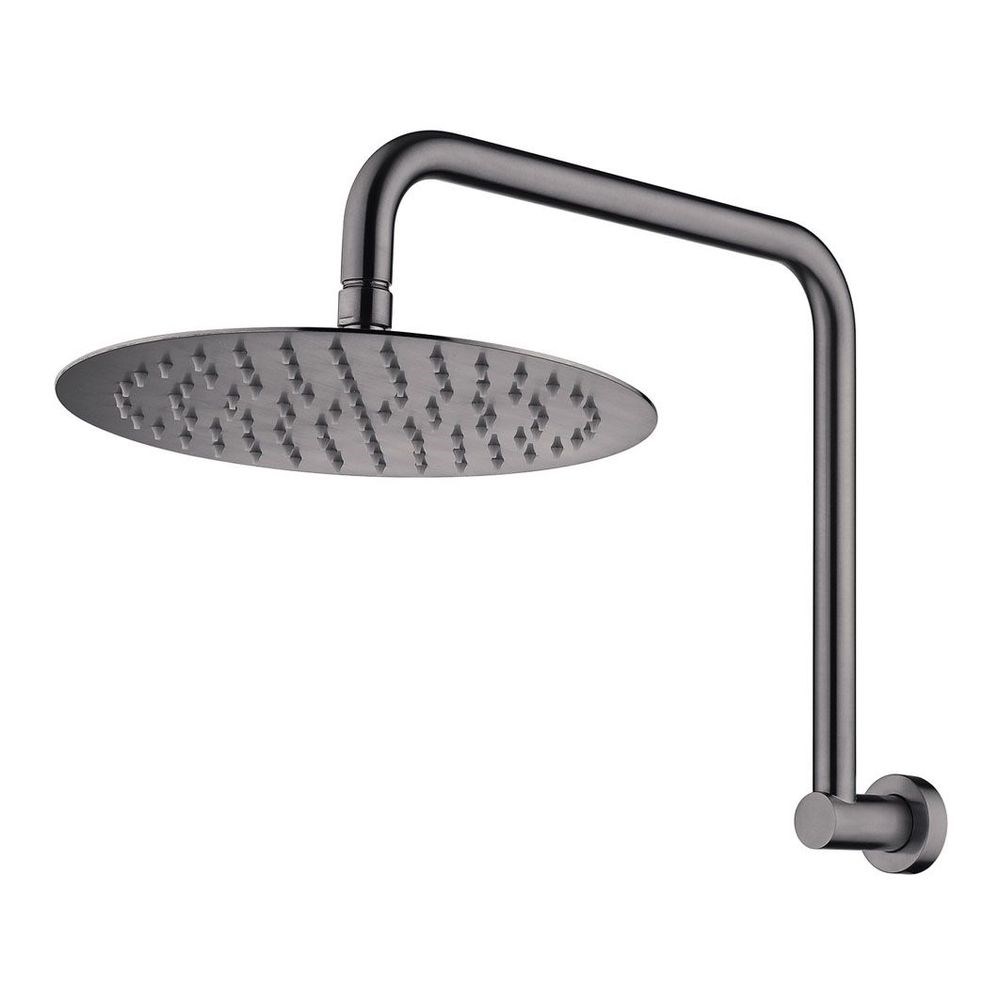 Kaya Gooseneck Shower Arm Set, Gun Metal