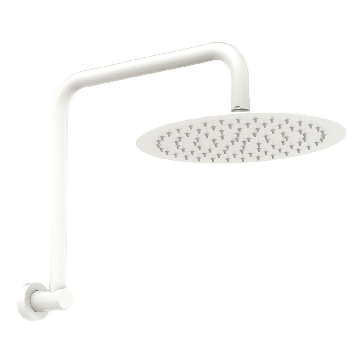 Kaya Gooseneck Shower Arm Set, Matte White