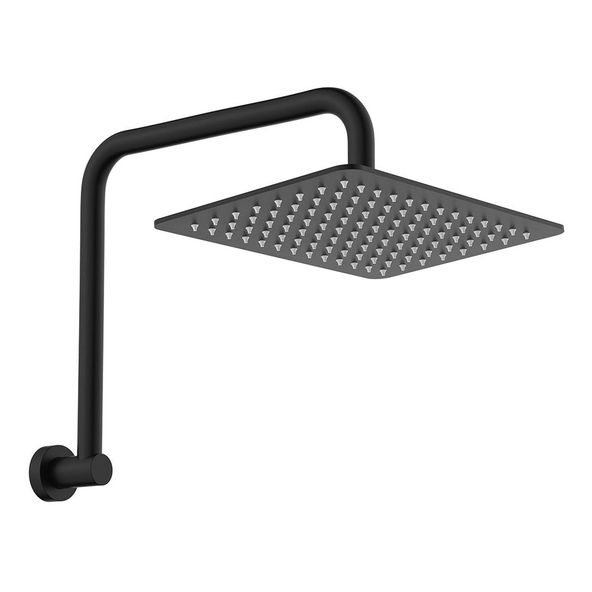 Fienza Tono Gooseneck Shower Arm Set, Matte Black