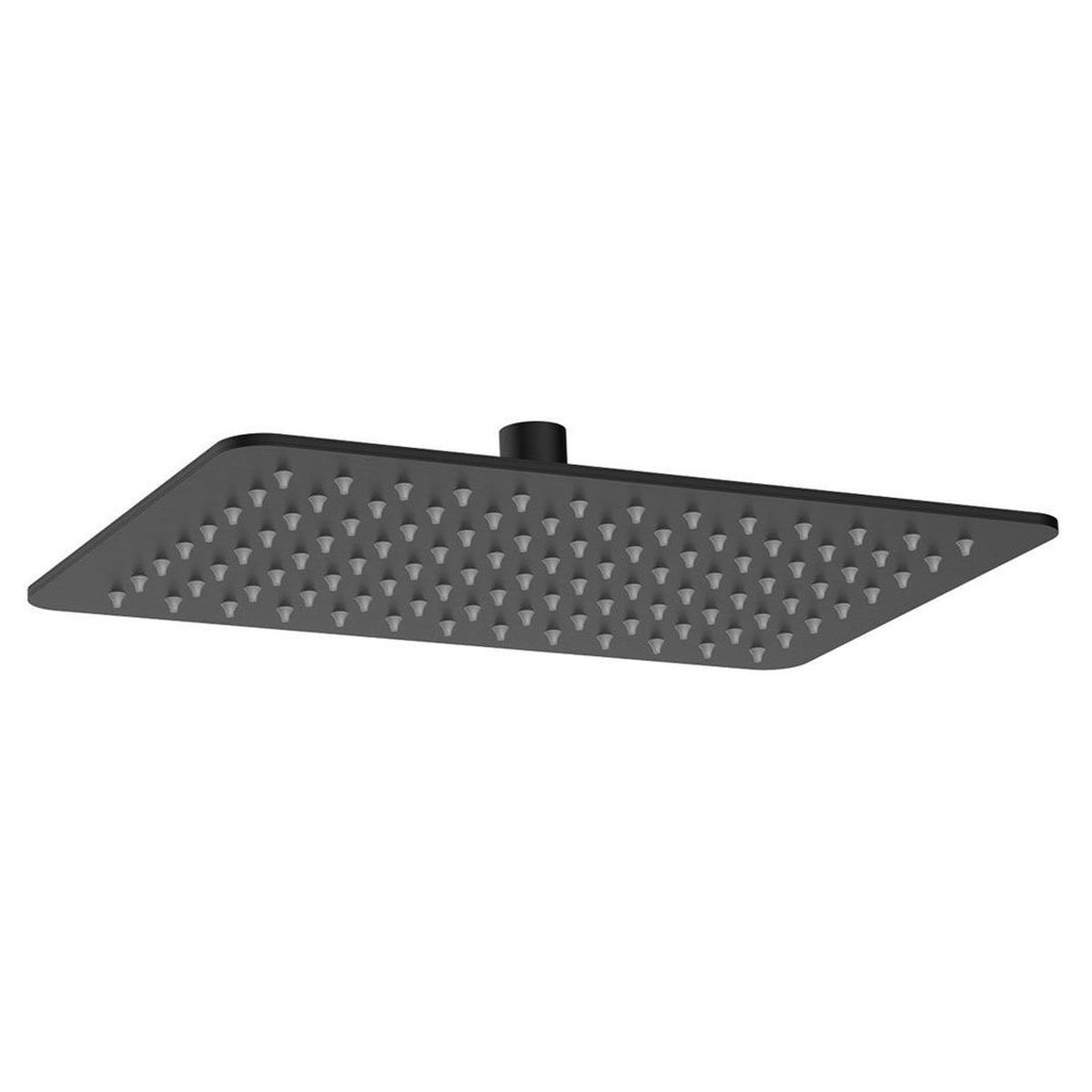 Koko Rectangular Shower Head, Matte Black