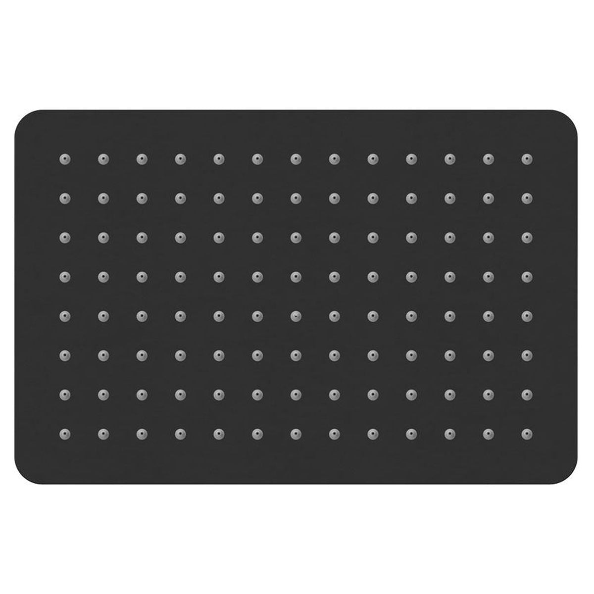 Koko Rectangular Shower Head, Matte Black