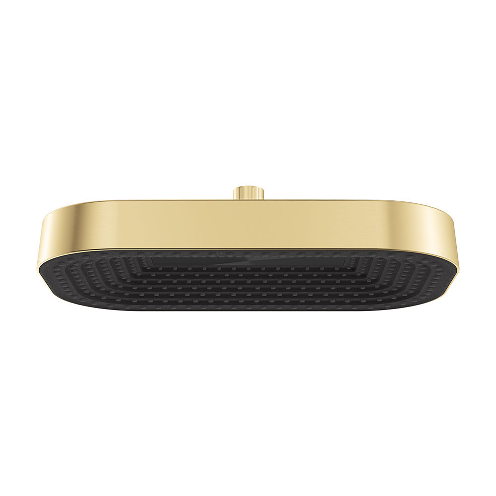 Fienza Kuro Shower Head, Soft Square, Urban Brass