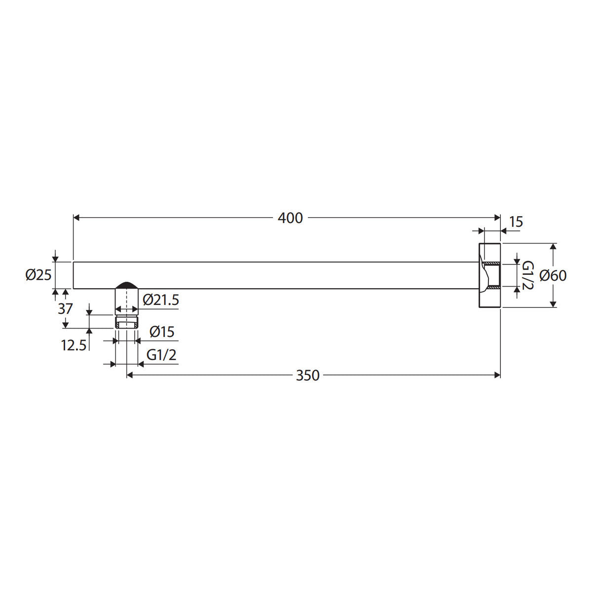 Fienza Round Wall Arm