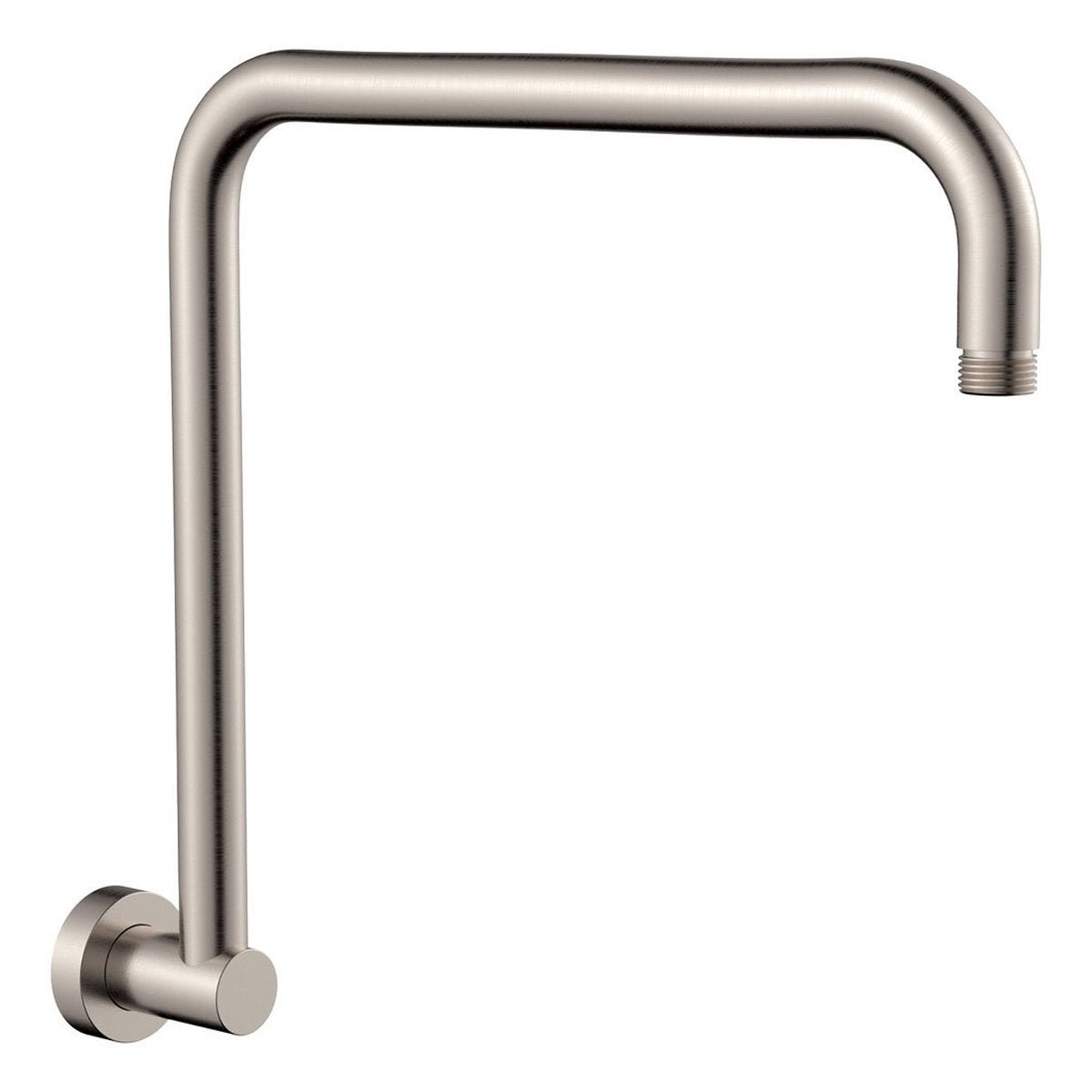 Fienza Round Fixed Gooseneck Shower Arm, Brushed Nickel