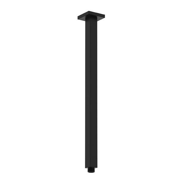 Fienza Square Ceiling Dropper, 450mm, Matte Black