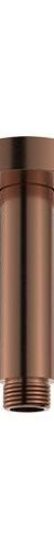 Round Shower Dropper, 100mm, Brushed Copper