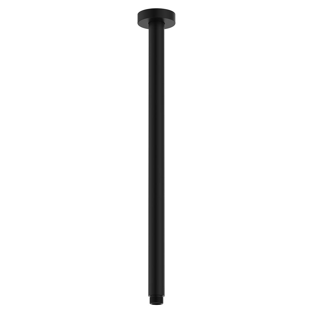Round Shower Dropper, 450mm, Matte Black