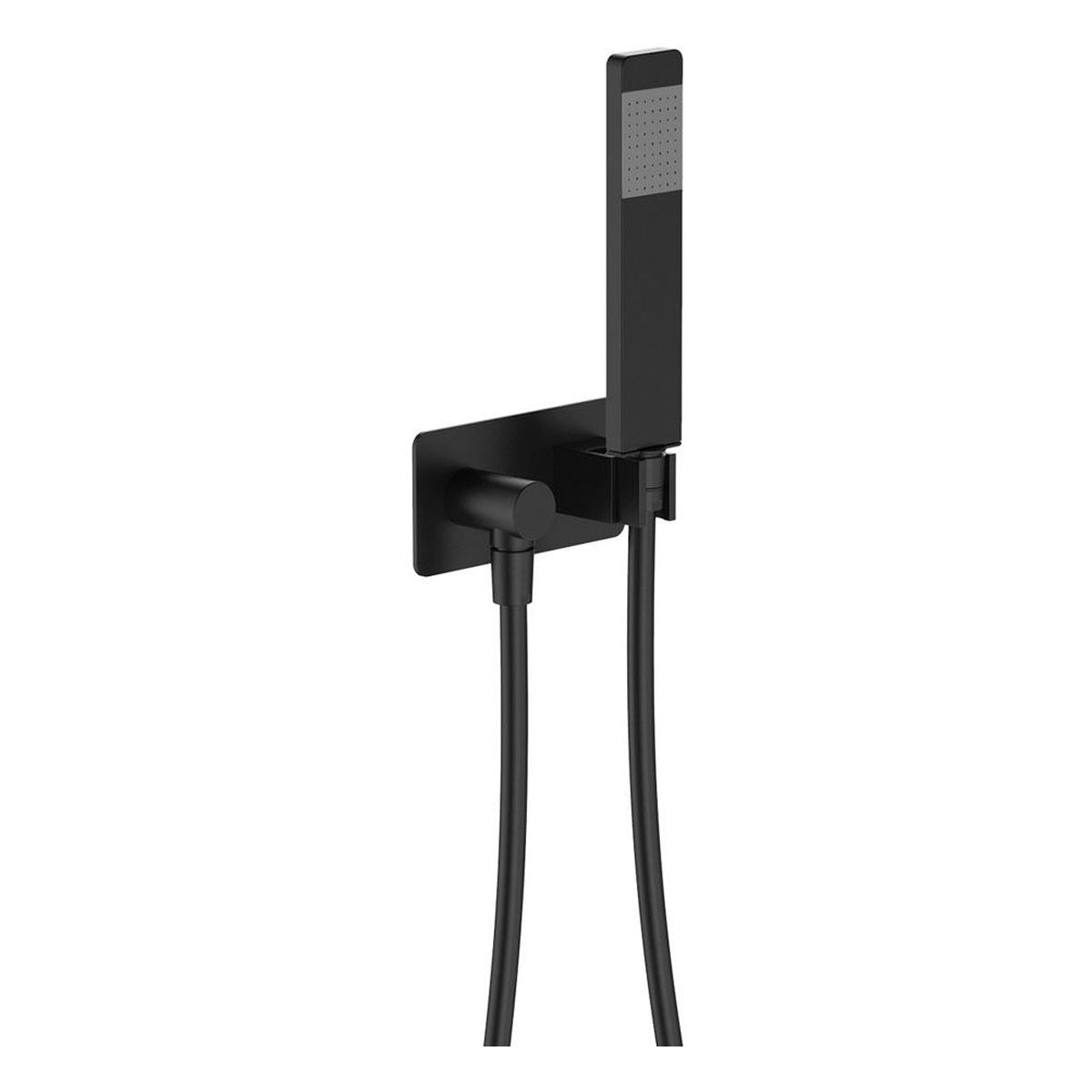 Fienza Lincoln Hand Shower, Rectangular Plate, Matte Black