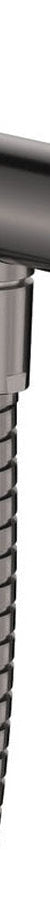 Fienza Universal Hand Shower Bracket & Hose, Round Plate, Gun Metal