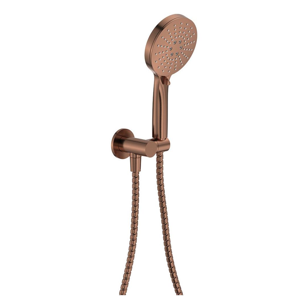 Empire Slim Hand Shower, Round Plate, Brushed Copper