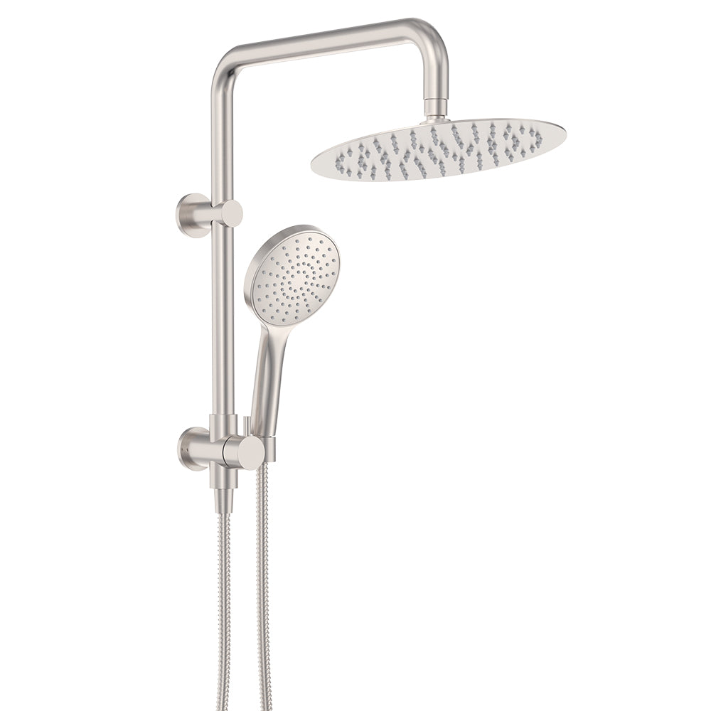 Kaya Twin Half-Rail Shower, Brushed Nickel