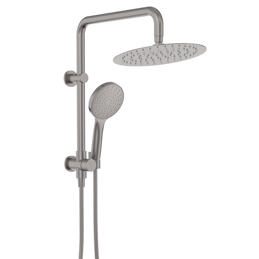 Kaya Twin Half-Rail Shower, Gun Metal