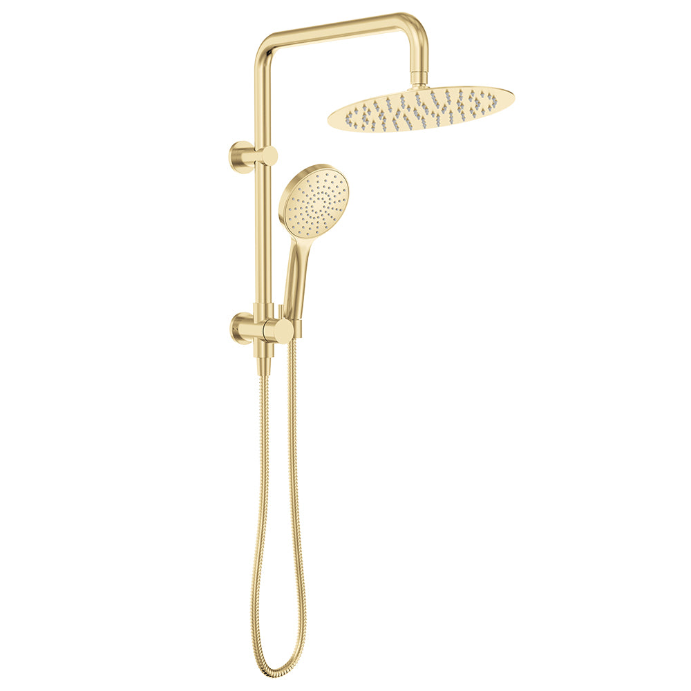 Kaya Twin Half-Rail Shower, Urbran Brass