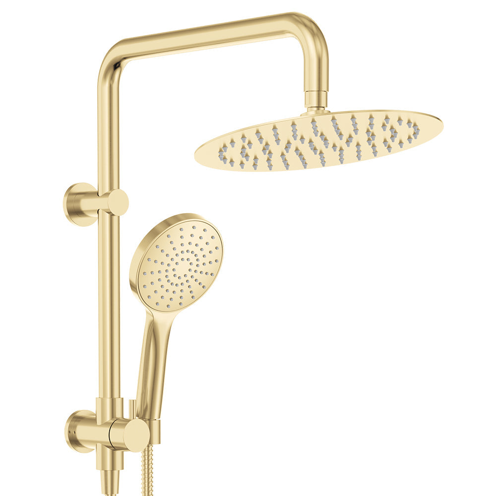 Kaya Twin Half-Rail Shower, Urbran Brass