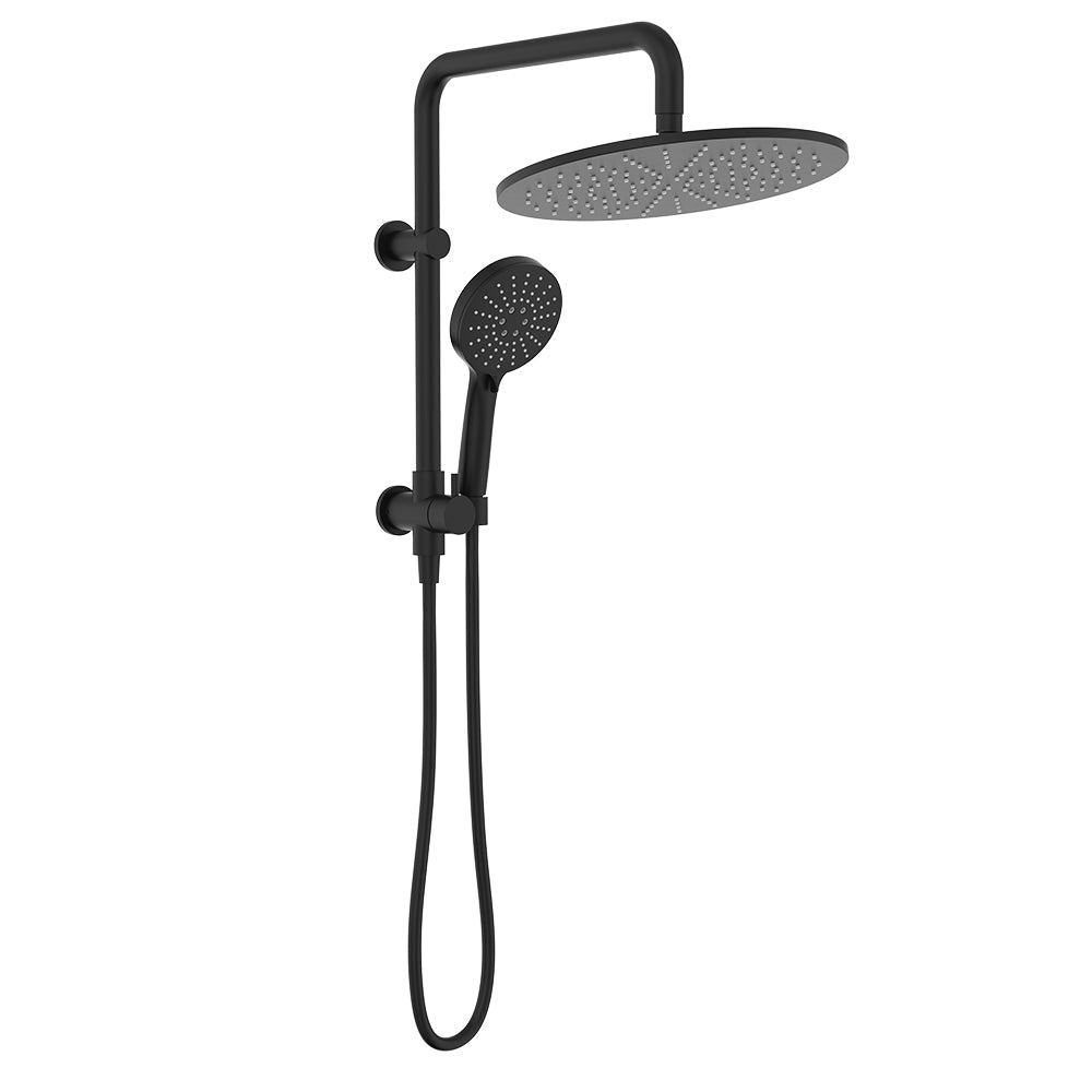 Empire Slim Twin Half-Rail Shower, Matte Black