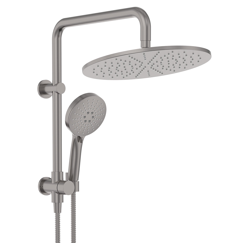 Empire Slim Twin Half-Rail Shower, Gun Metal