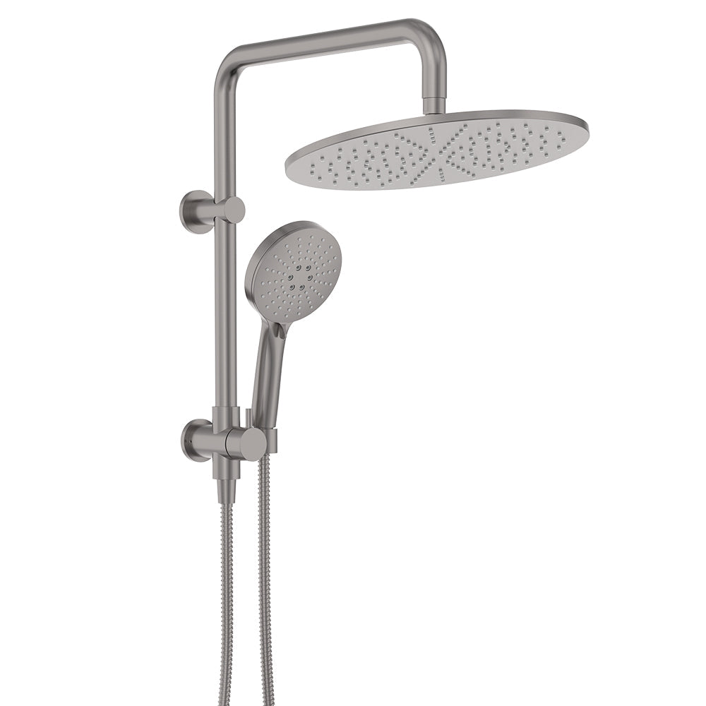 Empire Slim Twin Half-Rail Shower, Gun Metal
