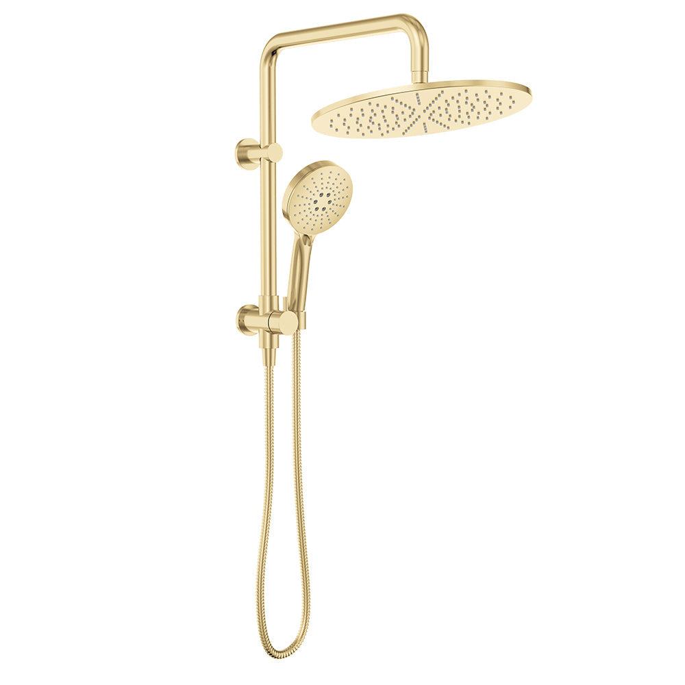 Empire Slim Twin Half-Rail Shower, Urban Brass