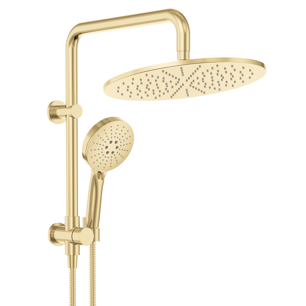 Empire Slim Twin Half-Rail Shower, Urban Brass