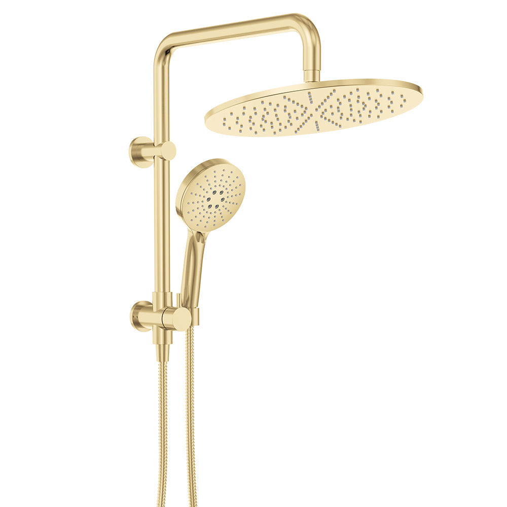 Empire Slim Twin Half-Rail Shower, Urban Brass