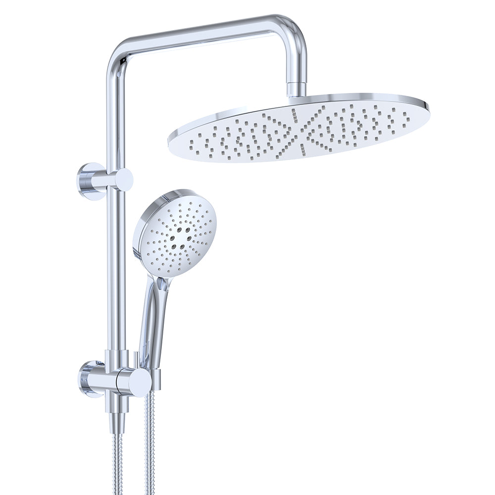 Empire Slim Twin Half-Rail Shower, Chrome