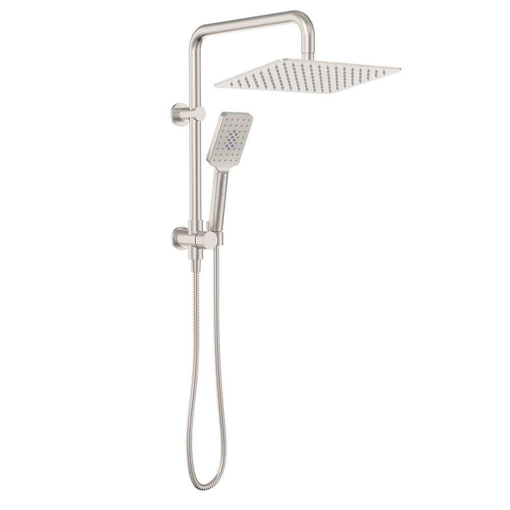 Tono Twin Half-Rail Shower, Brushed Nickel