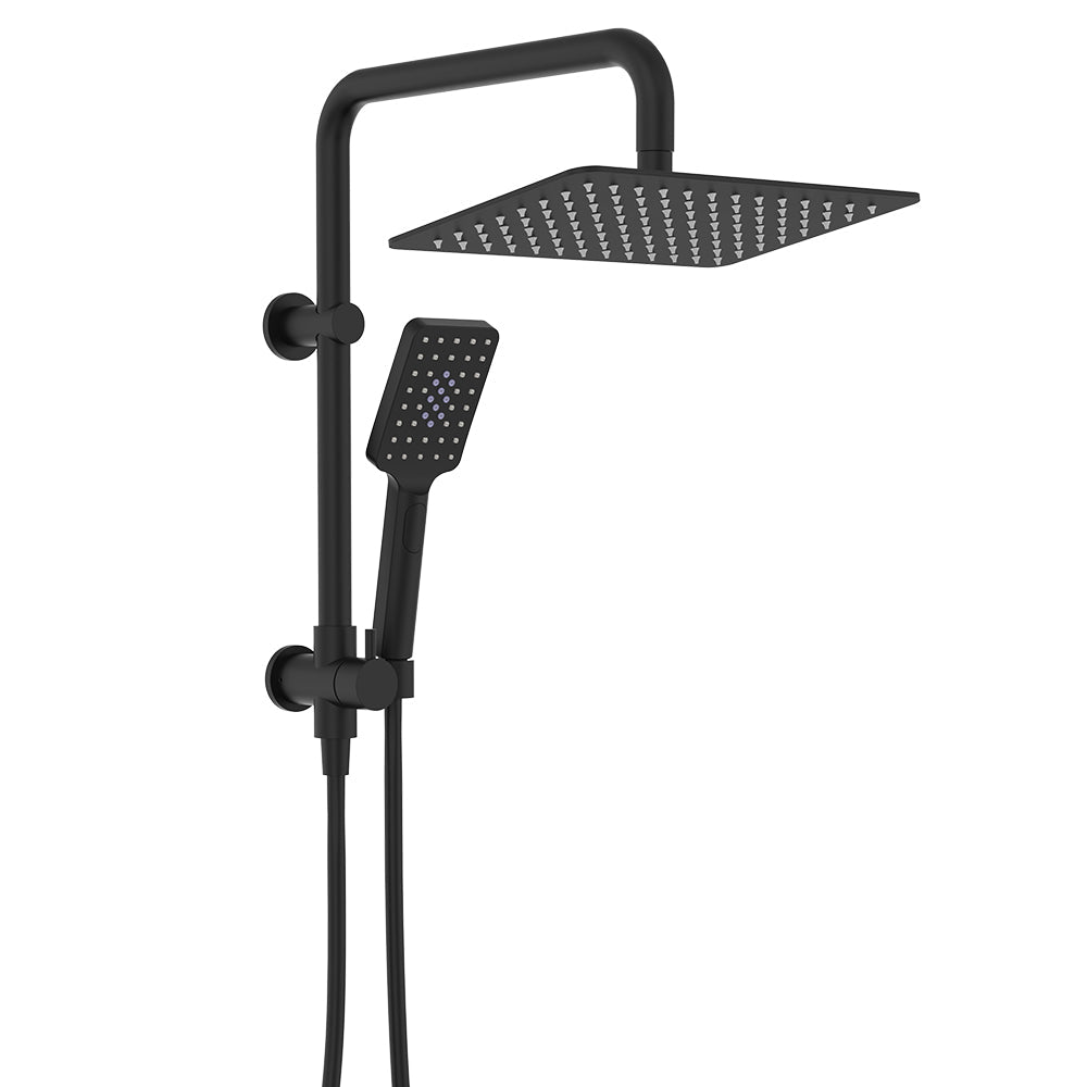 Tono Twin Half-Rail Shower, Matte Black