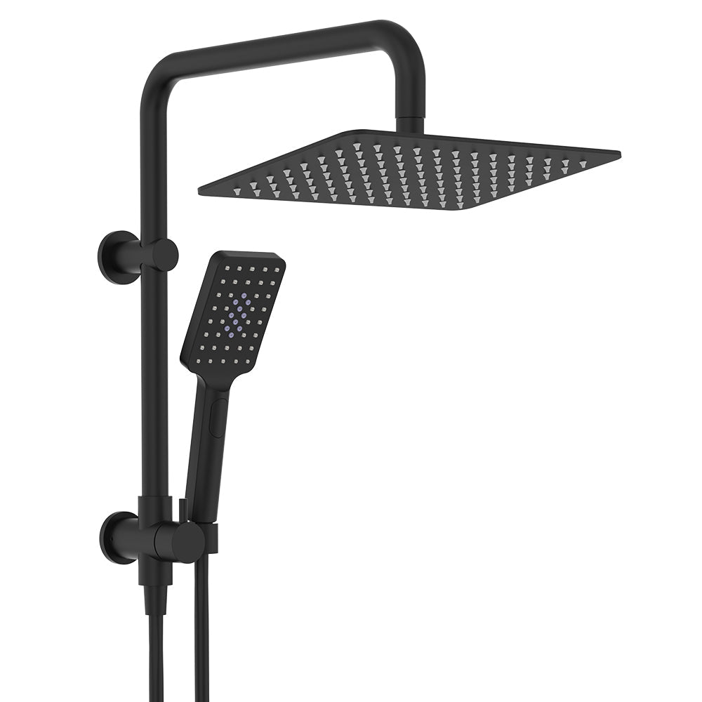 Tono Twin Half-Rail Shower, Matte Black