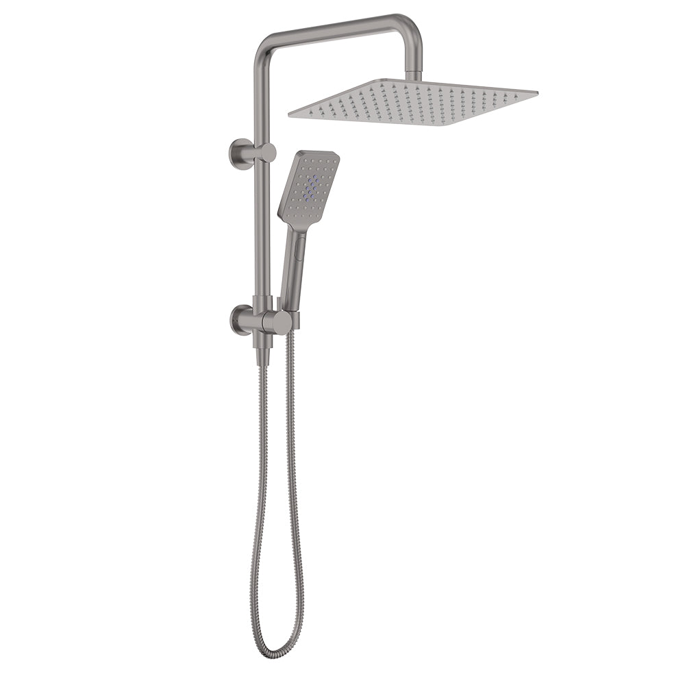 Tono Twin Half-Rail Shower, Gun Metal