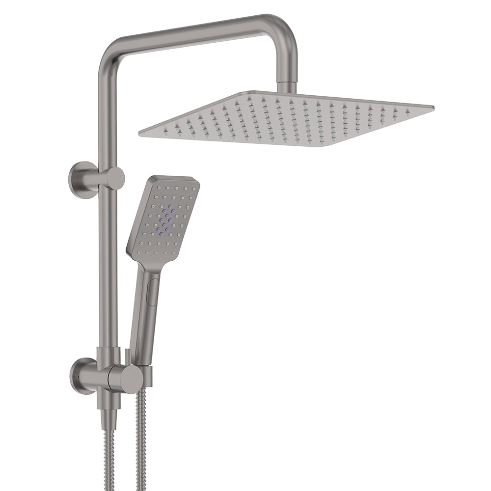 Tono Twin Half-Rail Shower, Gun Metal