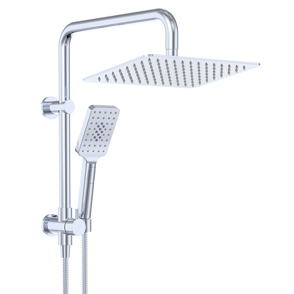 Tono Twin Half-Rail Shower, Chrome