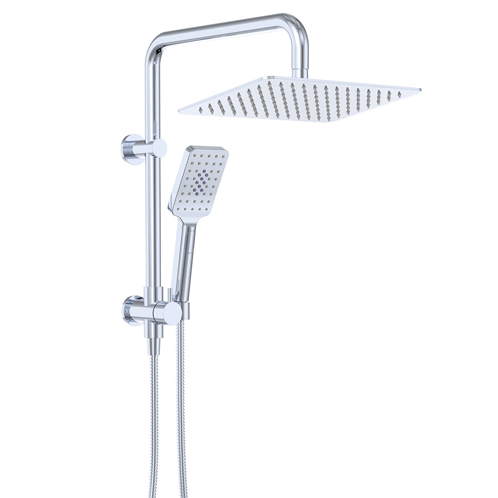 Tono Twin Half-Rail Shower, Chrome