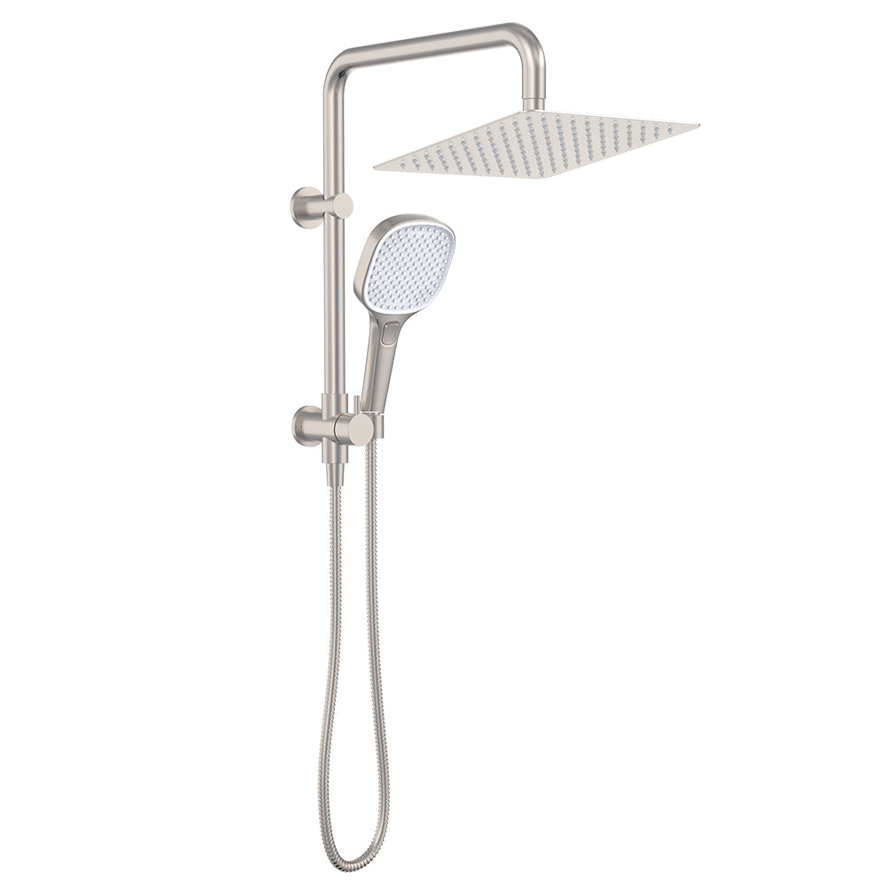 Koko Twin Half-Rail Shower, Brushed Nickel
