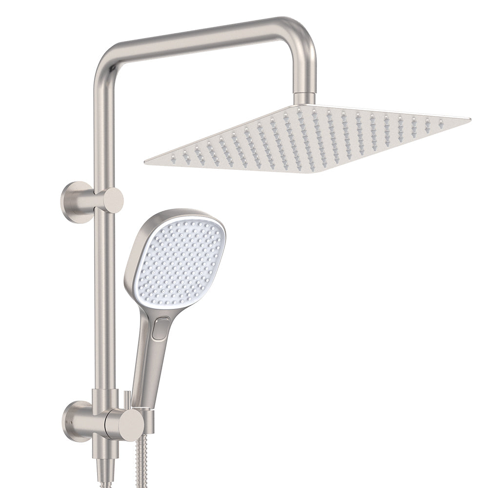 Koko Twin Half-Rail Shower, Brushed Nickel