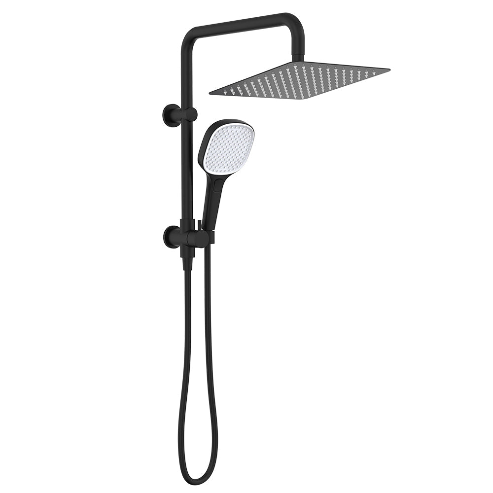 Koko Twin Half-Rail Shower, Matte Black